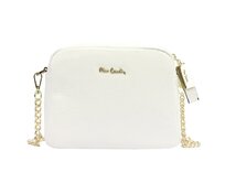 Malá kožená bílá crossbody kabelka Pierre Cardin no. 48 bílá, kůže