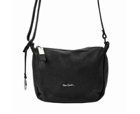 Středně velká kožená černá crossbody kabelka Pierre Cardin no. 21 černá, kůže