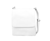 Malá bílá kožená crossbody kabelka no. 74 bílá, kůže