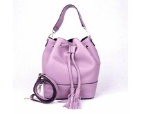 Kožená střední fialová kabelka (sak) do ruky či crossbody no. 01 fialová, kůže