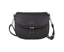 Malá černá crossbody kabelka David Jones 6747-1F černá, syntetická kůže