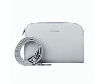 Tříoddílová malá šedá crossbody kabelka David Jones CM6793F šedá, syntetická kůže