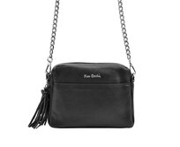 Malá kožená černá crossbody kabelka Pierre Cardin no. 52 černá, kůže