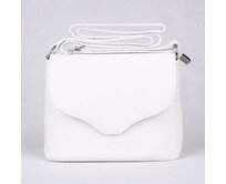 Malá kožená bílá crossbody kabelka Vera Pelle no. 61 bílá, kůže