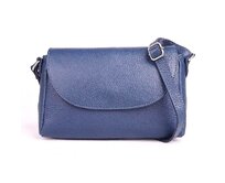 Malá kožená tmavěmodrá crossbody kabelka Vera Pelle no. 63 tmavěmodrá, kůže