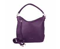 Středně velká fialová kabelka na rameno i crossbody David Jones 7026 fialová, syntetická kůže