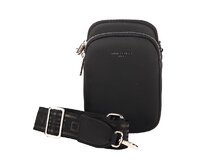 Dvouoddílová černá crossbody kabelka (taštička) na mobil David Jones CM6906A černá, syntetická kůže