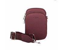 Dvouoddílová vínová crossbody kabelka (taštička) na mobil David Jones CM6906A vínová, syntetická kůže