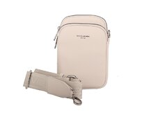 Dvouoddílová krémová crossbody kabelka (taštička) na mobil David Jones CM6906A krémová, syntetická kůže