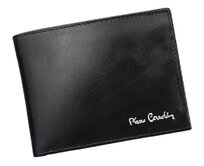 Menší jednoduchá kvalitní černá kožená peněženka Pierre Cardin YS520.1 8824 + RFID černá, kůže