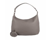 Středně velká šedá kabelka na rameno i crossbody David Jones CM6909B šedá, syntetická kůže