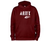 DOBRÝ TRIKO Mikina s potiskem ARMY style Velikost: XL, Barva: Vínová Vínová, XL