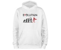 DOBRÝ TRIKO Mikina s potiskem Evoluce hrdinka Velikost: 2XL, Barva: Bílá Bílá, 2XL