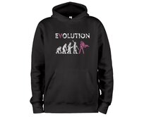 DOBRÝ TRIKO Mikina s potiskem Evoluce hrdinka Velikost: 2XL, Barva: Černá Černá, 2XL