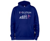 DOBRÝ TRIKO Mikina s potiskem Evoluce hrdinka Velikost: 2XL, Barva: Námořnická modrá Námořnická modrá, 2XL