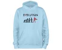 DOBRÝ TRIKO Mikina s potiskem Evoluce hrdinka Velikost: 2XL, Barva: Nebesky modrá Nebesky modrá, 2XL