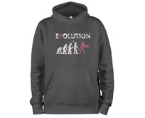 DOBRÝ TRIKO Mikina s potiskem Evoluce hrdinka Velikost: 2XL, Barva: Tmavě šedá Tmavě šedá, 2XL