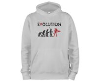 DOBRÝ TRIKO Mikina s potiskem Evoluce hrdinka Velikost: 2XL, Barva: Světle šedý melír Světle šedý melír, 2XL