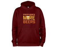 DOBRÝ TRIKO Mikina s potiskem More beers Velikost: 2XL, Barva: Vínová Vínová, 2XL