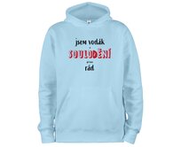 DOBRÝ TRIKO Pánská vodácká mikina s potiskem SOULODĚNÍ Velikost: 2XL, Barva: Nebesky modrá Nebesky modrá, 2XL