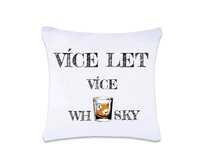 DOBRÝ TRIKO Polštář s potiskem více whisky 40 x 40 cm Oboustranný tisk: ANO