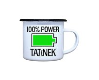 Super plecháček Plecháček s potiskem 100% power tatínek Velikost plecháčku: 330 ml