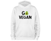 DOBRÝ TRIKO Mikina s potiskem Go vegan Velikost: XL, Barva: Bílá Bílá, XL