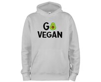 DOBRÝ TRIKO Mikina s potiskem Go vegan Velikost: 3XL, Barva: Světle šedý melír Světle šedý melír, 3XL