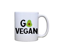 DOBRÝ TRIKO Keramický MAXI hrnek s potiskem Go vegan 550 ml