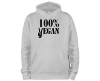 DOBRÝ TRIKO Mikina s potiskem a kapucí 100% vegan Velikost: 3XL, Barva: Světle šedý melír Světle šedý melír, 3XL