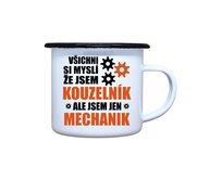 DOBRÝ TRIKO Plecháček s potiskem Kouzelník mechanik Velikost plecháčku: 460 ml Smalt