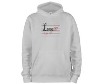 DOBRÝ TRIKO Mikina s potiskem Love is my life Velikost: 3XL, Barva: Světle šedý melír Světle šedý melír, 3XL