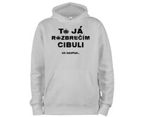 DOBRÝ TRIKO Mikina s potiskem a kapucí Rozbrečím cibuli Velikost: 3XL, Barva: Světle šedý melír Světle šedý melír, 3XL