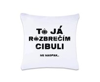 DOBRÝ TRIKO Polštář s potiskem Rozbrečím cibuli 40 x 40 cm Oboustranný tisk: ANO