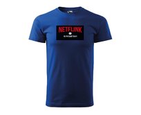 DOBRÝ TRIKO Vtipné pánské tričko NETFLINK Velikost: 2XL, Barva: Královsky modrá Královsky modrá, 2XL