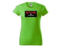 DOBRÝ TRIKO Vtipné dámské tričko NETFLINK Barva: Apple green, Velikost: 2XL Apple green, 2XL