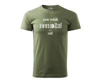 DOBRÝ TRIKO Pánské vodácké tričko s potiskem SOULODĚNÍ Velikost: 2XL, Barva: Khaki Khaki, 2XL