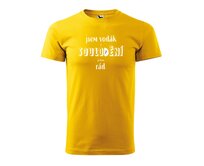 DOBRÝ TRIKO Pánské vodácké tričko s potiskem SOULODĚNÍ Velikost: 2XL, Barva: Žlutá Žlutá, 2XL