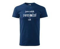 DOBRÝ TRIKO Pánské vodácké tričko s potiskem SOULODĚNÍ Velikost: 2XL, Barva: Půlnoční modrá Půlnoční modrá, 2XL