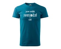 DOBRÝ TRIKO Pánské vodácké tričko s potiskem SOULODĚNÍ Velikost: 2XL, Barva: Petrolejová Petrolejová, 2XL