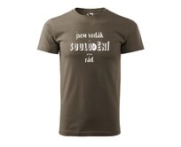 DOBRÝ TRIKO Pánské vodácké tričko s potiskem SOULODĚNÍ Velikost: 3XL, Barva: Army Army, 3XL