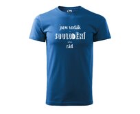 DOBRÝ TRIKO Pánské vodácké tričko s potiskem SOULODĚNÍ Velikost: 3XL, Barva: Azurová modrá Azurová modrá, 3XL