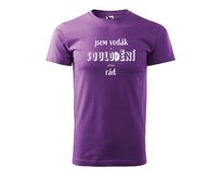 DOBRÝ TRIKO Pánské vodácké tričko s potiskem SOULODĚNÍ Velikost: 3XL, Barva: Fialová Fialová, 3XL