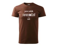 DOBRÝ TRIKO Pánské vodácké tričko s potiskem SOULODĚNÍ Velikost: 3XL, Barva: Čokoládová Čokoládová, 3XL