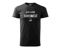 DOBRÝ TRIKO Pánské vodácké tričko s potiskem SOULODĚNÍ Velikost: 4XL, Barva: Černá Černá, 4XL