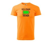 DOBRÝ TRIKO Vtipné pánské tričko 100% tatínek Velikost: 4XL, Barva: Tangerine orange Tangerine orange, 4XL