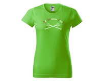 DOBRÝ TRIKO Dámské tričko na vodu s potiskem AHOJ Barva: Apple green, Velikost: 2XL Apple green, 2XL