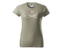 DOBRÝ TRIKO Dámské tričko na vodu s potiskem AHOJ Barva: Světlá khaki, Velikost: 2XL Světlá khaki, 2XL