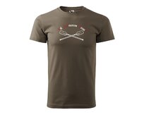 DOBRÝ TRIKO Pánské vodácké tričko s potiskem Ahoj Velikost: 2XL, Barva: Army Army, 2XL