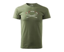 DOBRÝ TRIKO Pánské vodácké tričko s potiskem Ahoj Velikost: 2XL, Barva: Khaki Khaki, 2XL